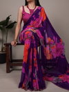 Ynf7032 Weightless Marbal With Floral Printed With Lace Border Sarees Wholesalers In Delhi